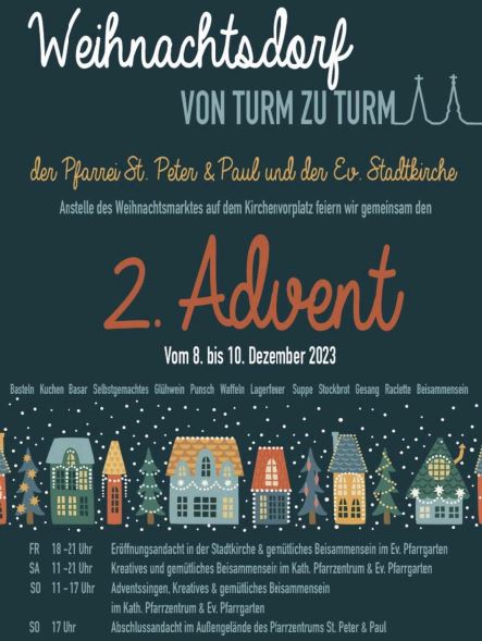 Plakat Weihnachtsdorf