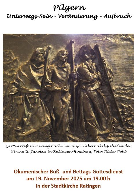 Plakat zum ökum. Gottesdienst an Buss- und Betttag