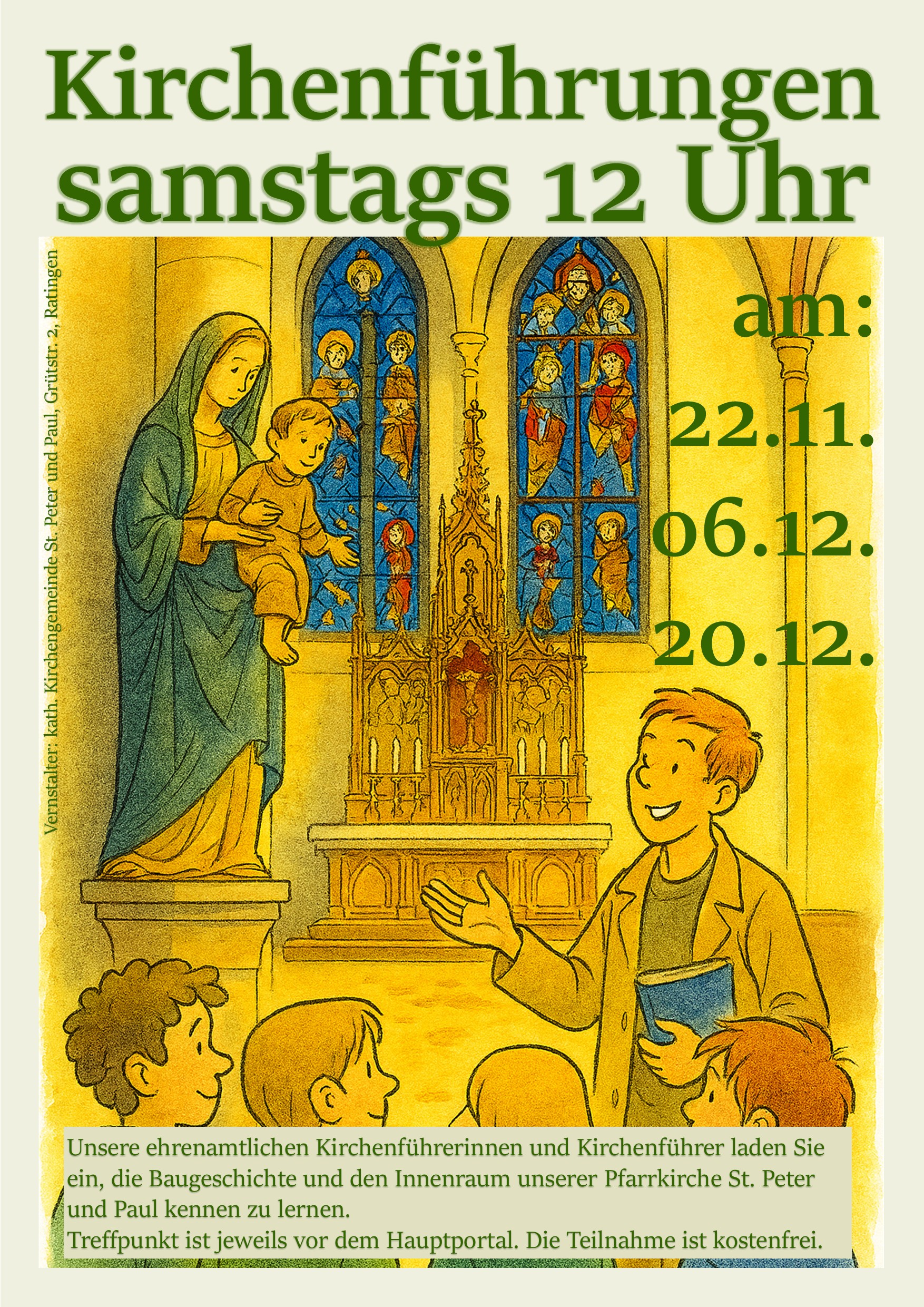 Plakat mit den Terminen der Kirchenführungen