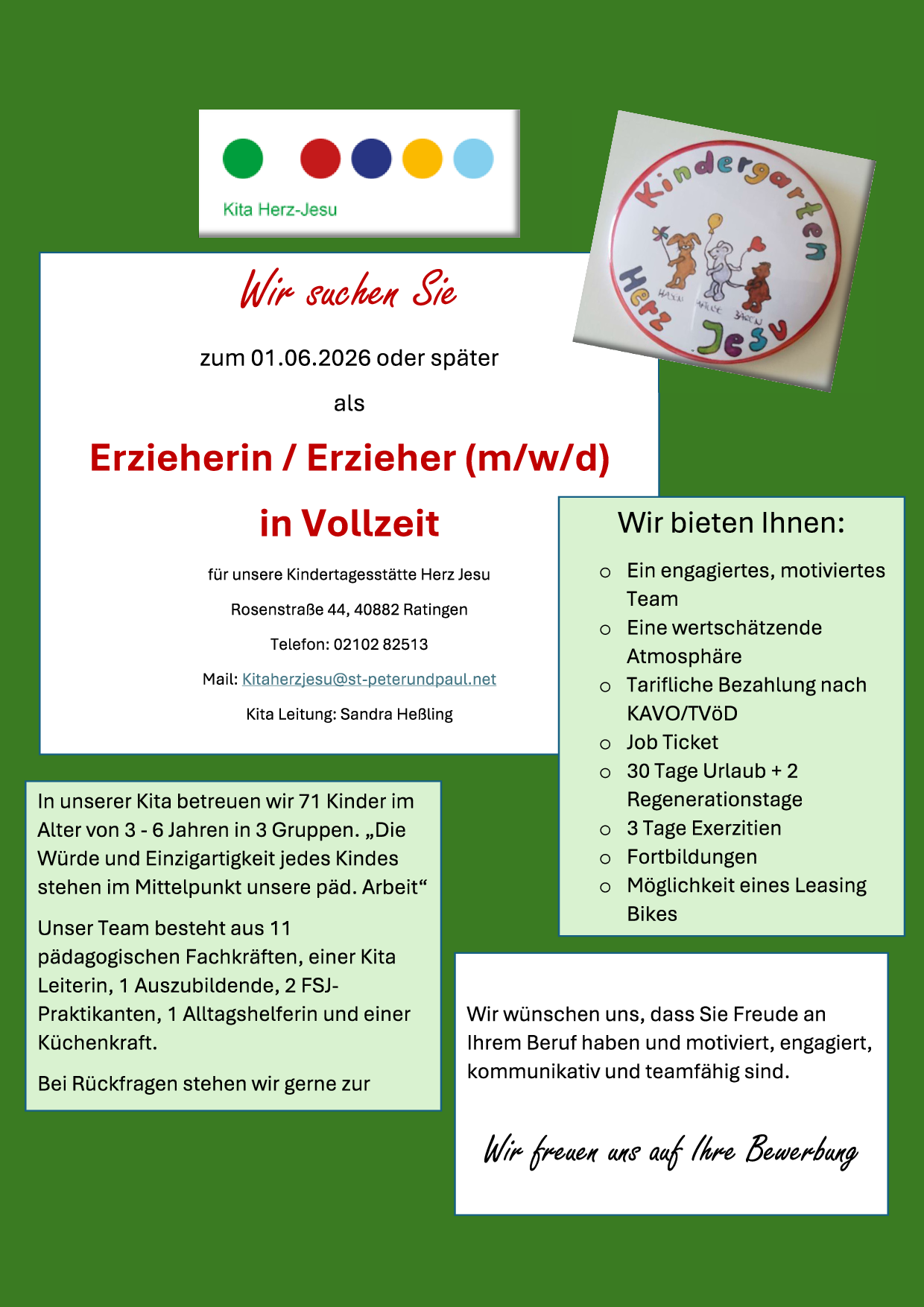2606 kita stellenausschreibung